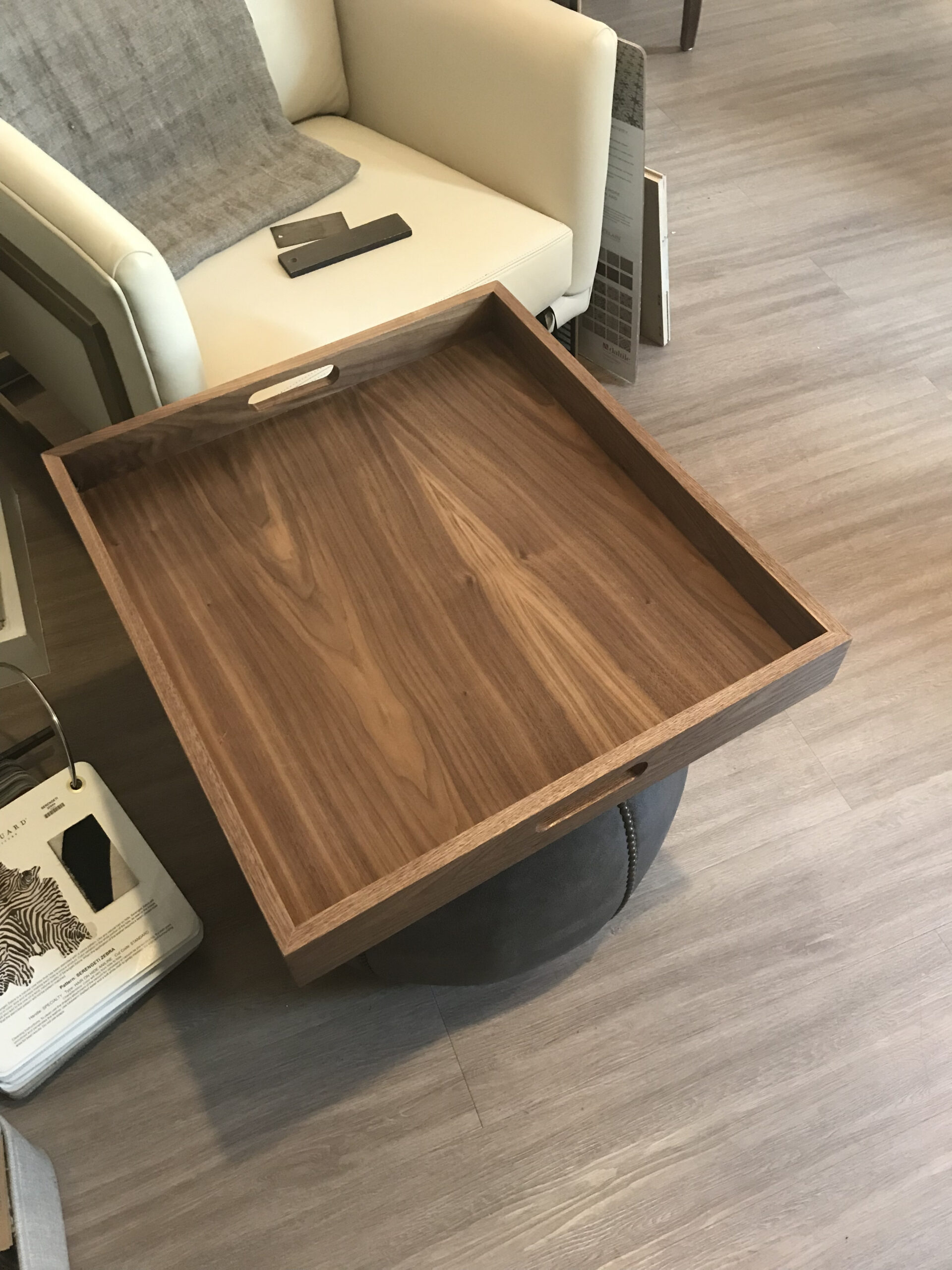 Walnut serving tray