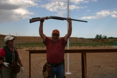 Trap shooting action