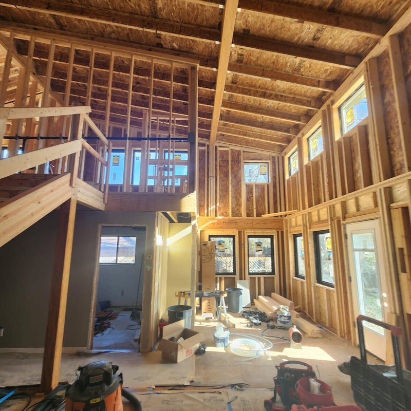 Completed drywall project showcase