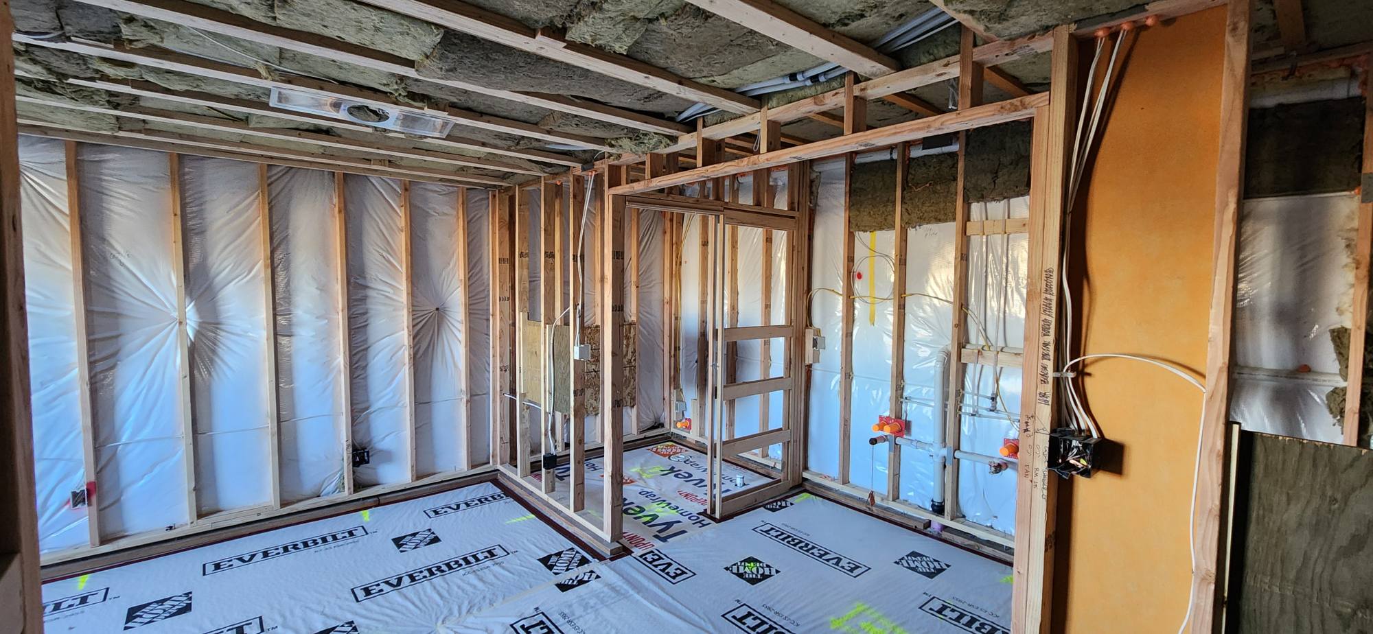Completed drywall project