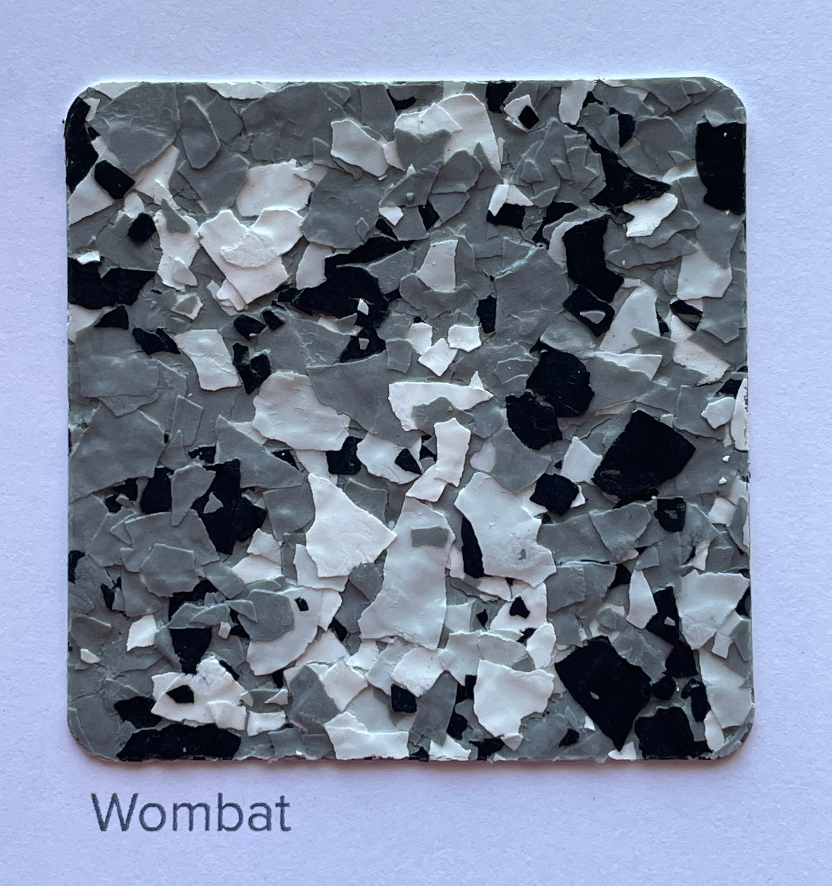 Wombat colored flake sample