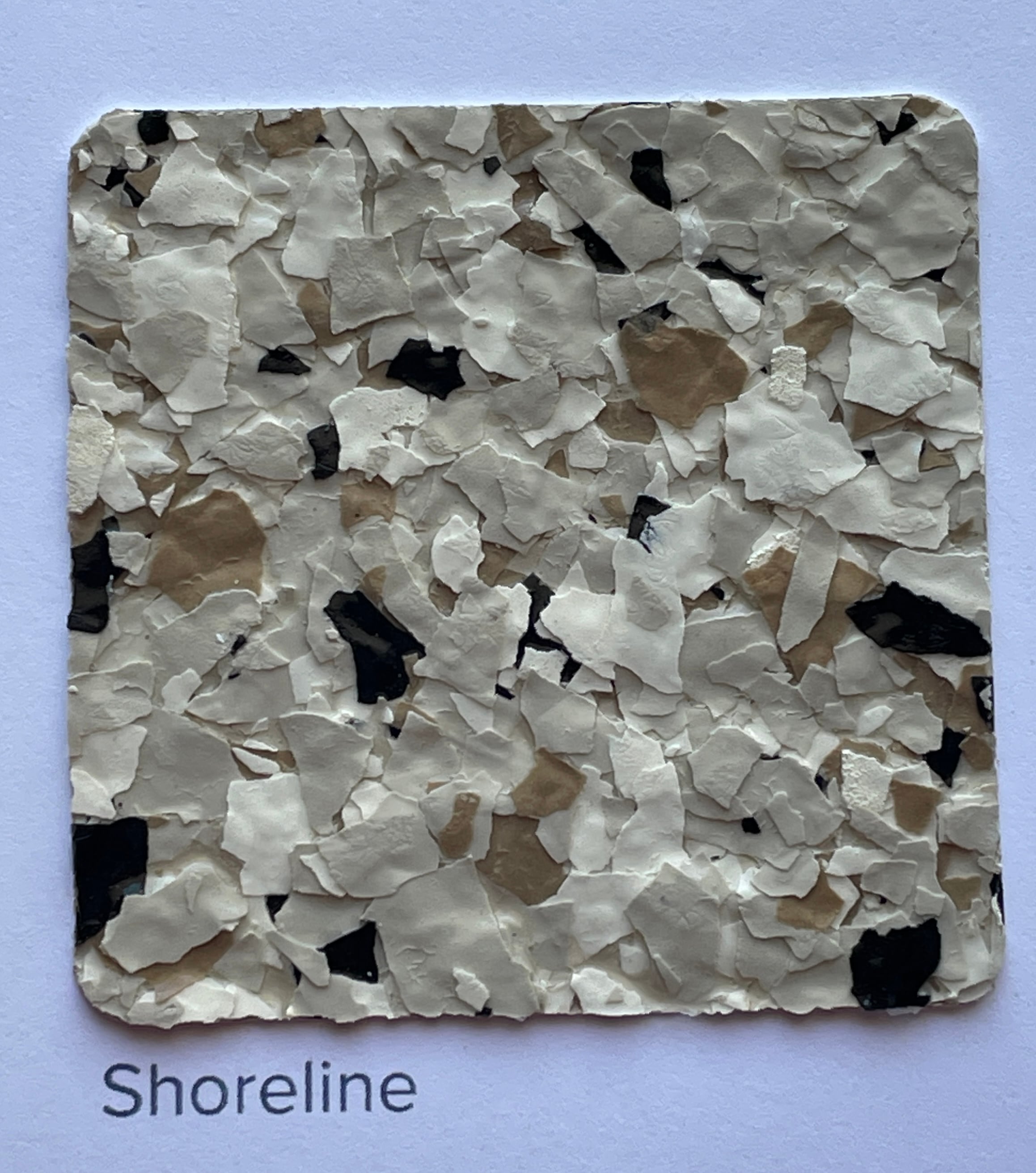 Shoreline colored flake sample