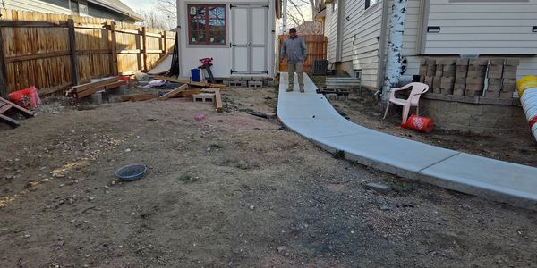 Landscaping project before and after