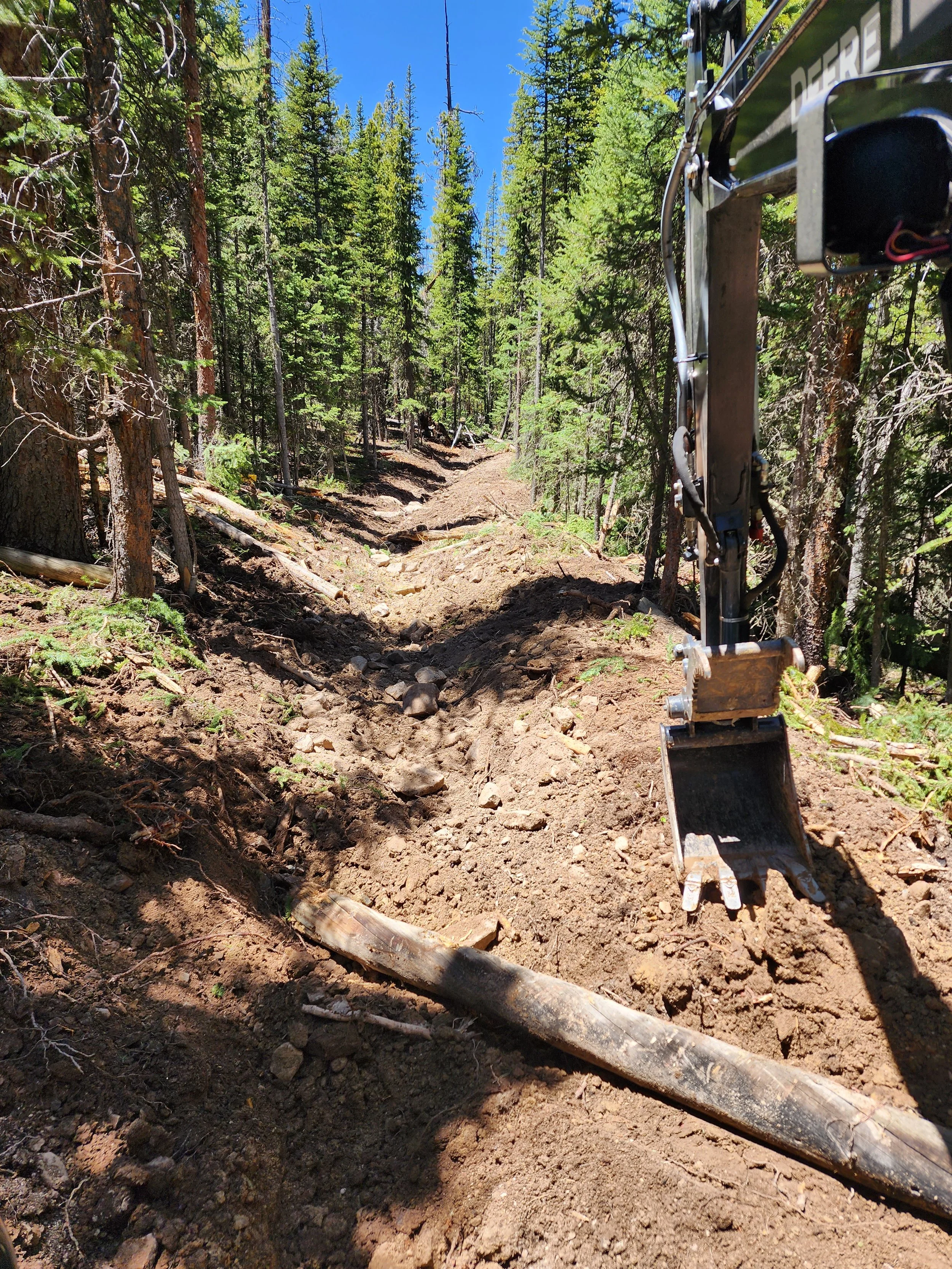 Mountain drainage project with managed water flow
