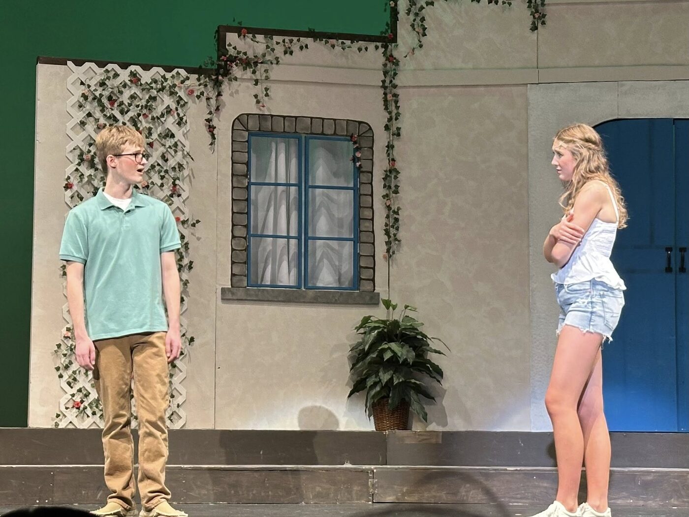 Students in a musical theatre production