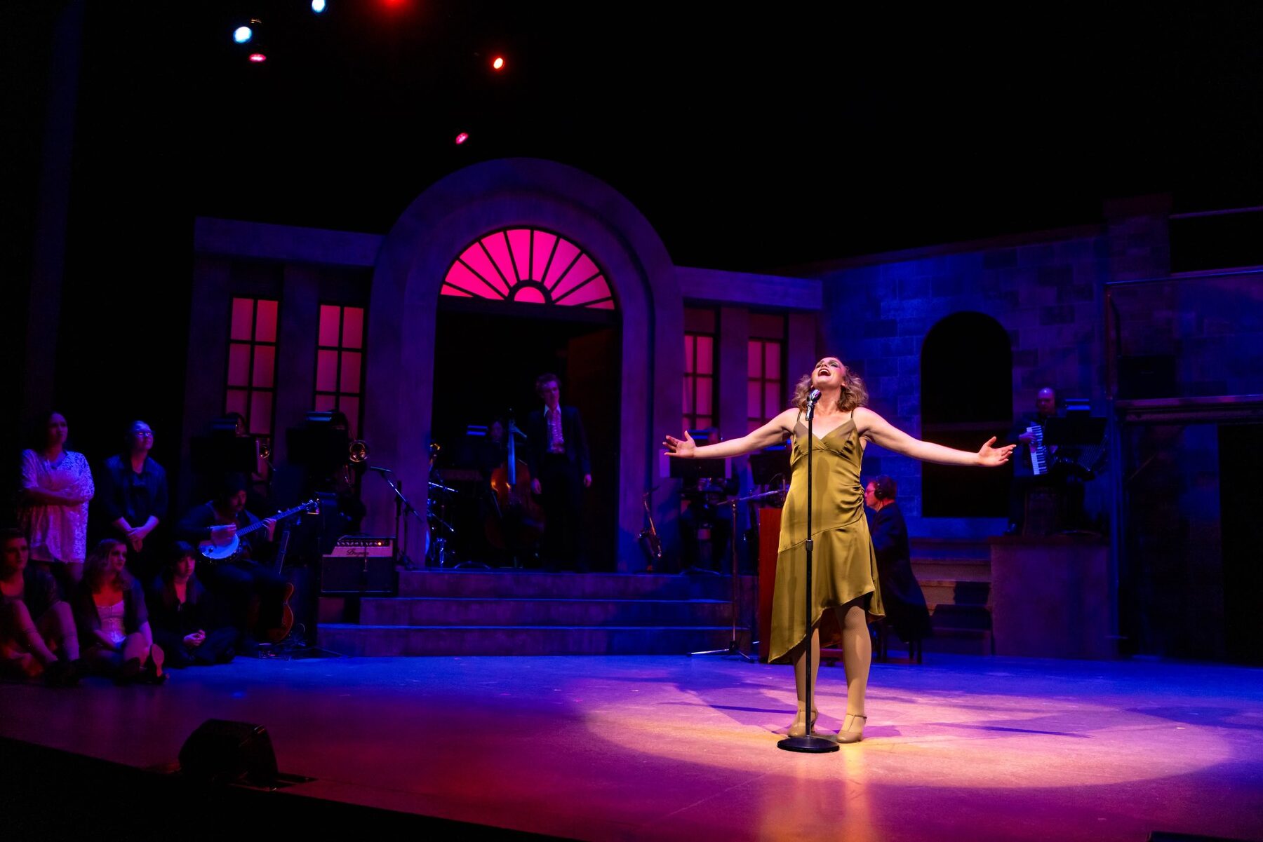 Student performing in a concert setting