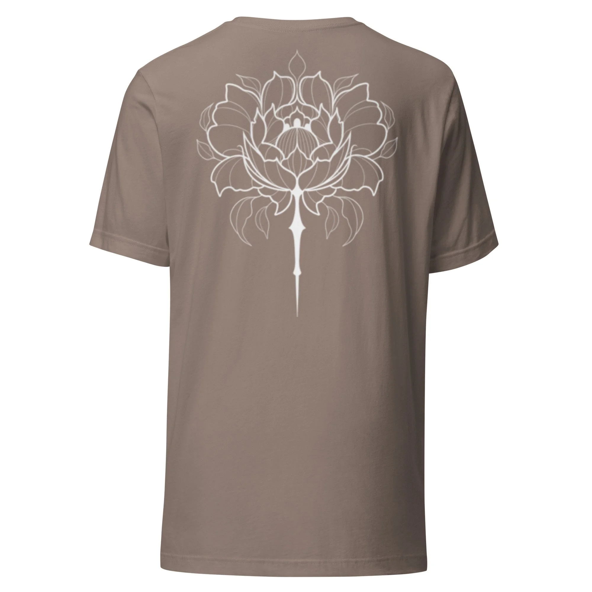 Courier of Cool t-shirt in pebble, back view